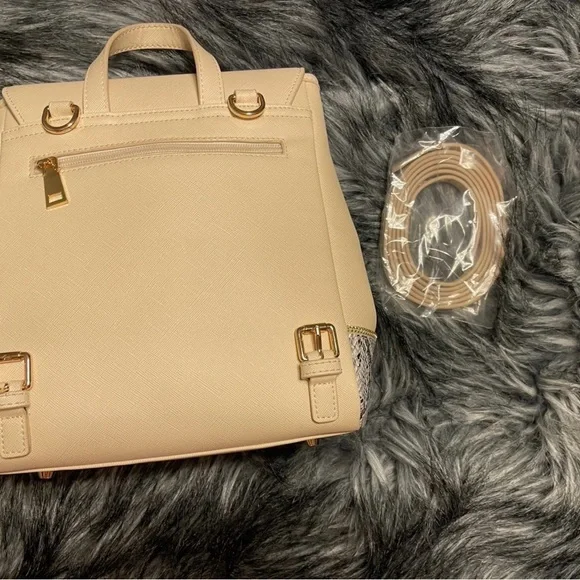 NWOT Glass Ladder & Co. Mini Diana Backpack with Python Print Accents - Picture 2 of 5